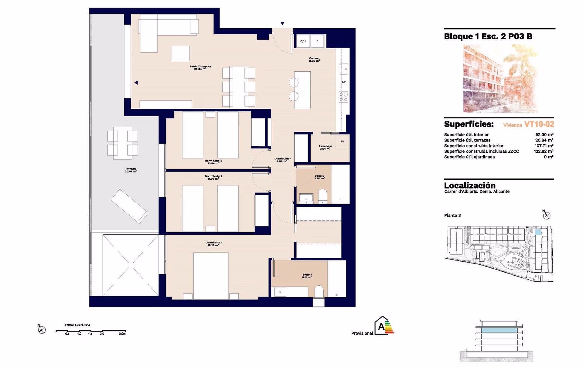 Apartamento de 3 Dormitorios cerca del Centro y la Playa de Denia - 13