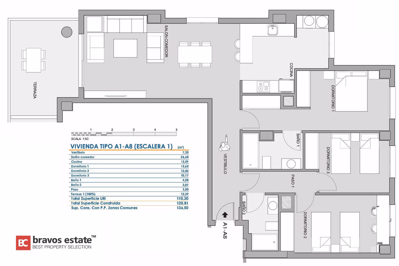 Seafront 3-Bedroom Apartment in El Campello · 110 m² - 27