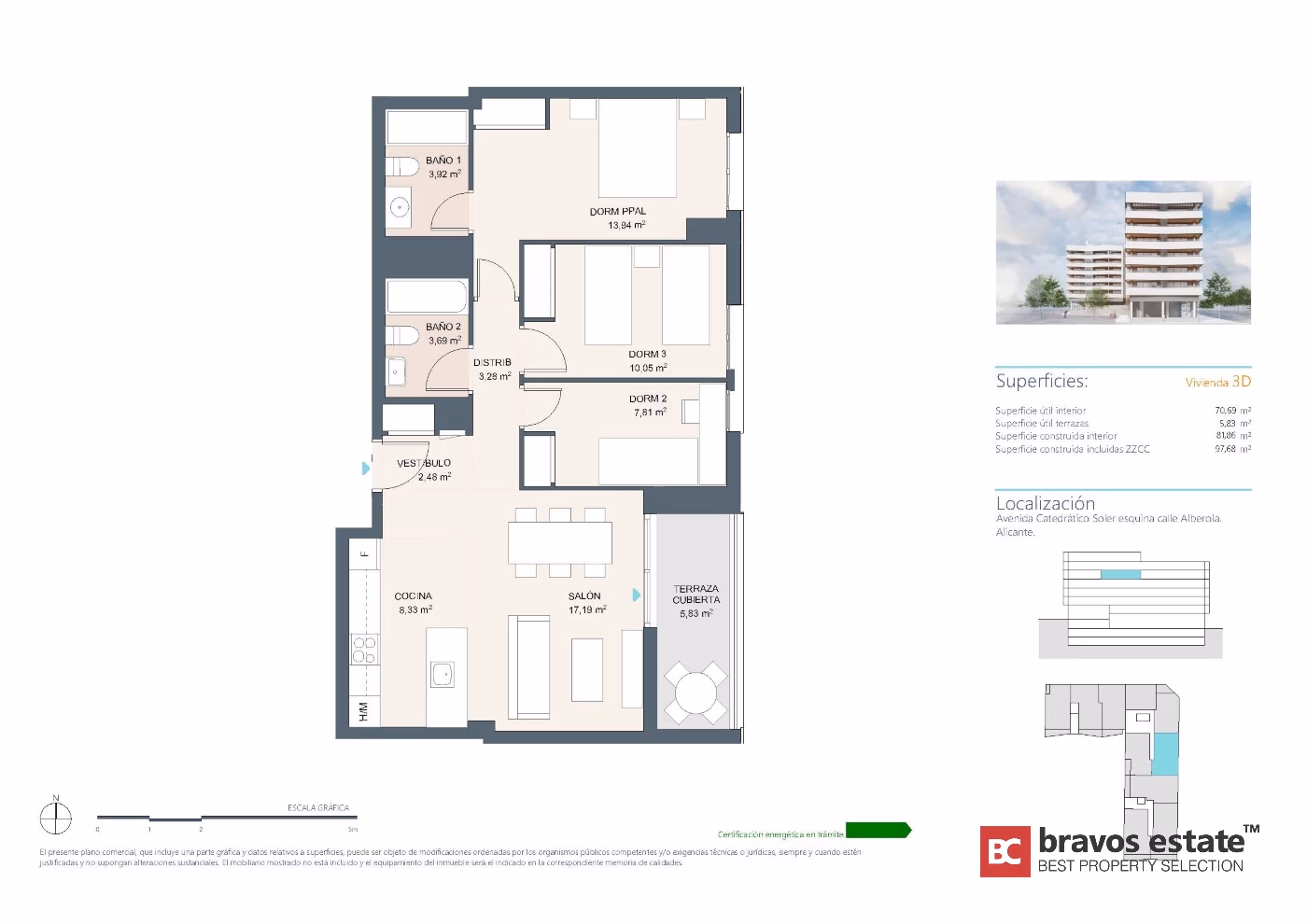 Apartamento Cerca del Mar de 3 Dormitorios en Alicante · 121 m² - 6