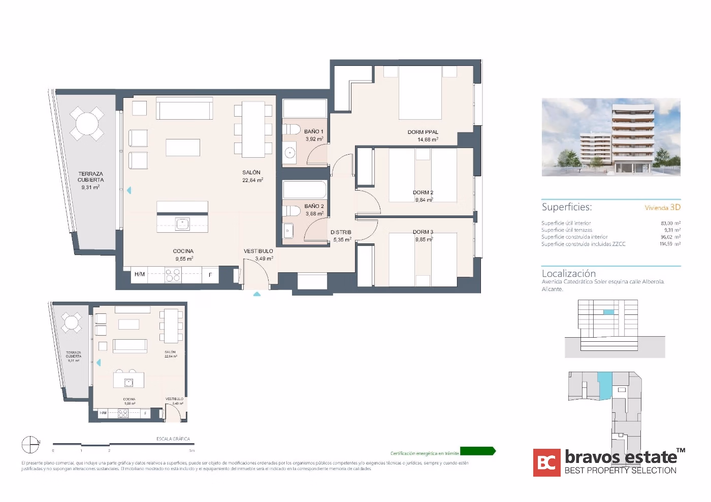 Apartamento Cerca del Mar de 3 Dormitorios en Alicante · 121 m² - 5