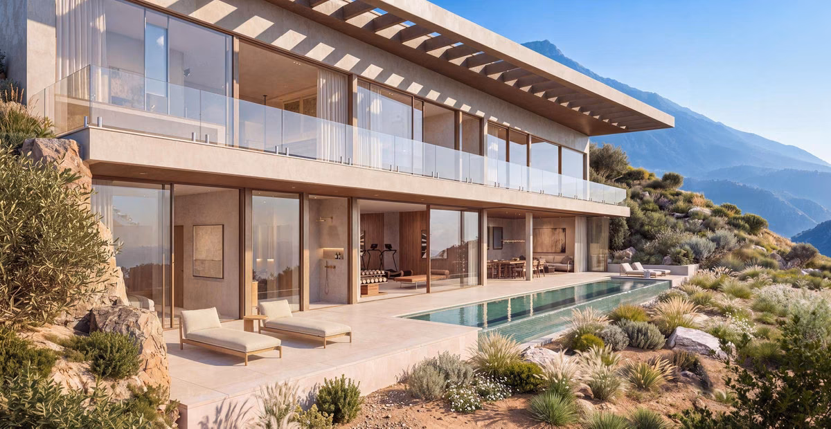 Vitae Villas — Tres villas de 5 dormitorios en ladera con piscina infinita y vistas al mar, Benahavís 1